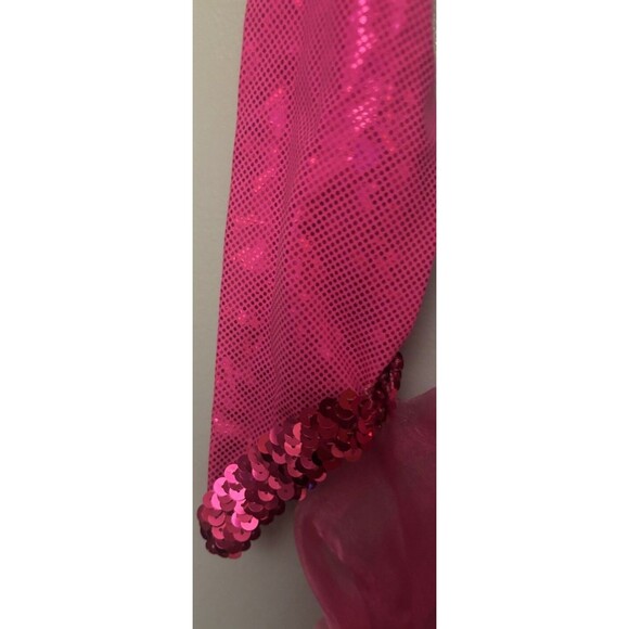 Hot Pink Flamingo Chasing Fireflies Halloween Costume Dress Bow Feathers - Picture 6 of 8